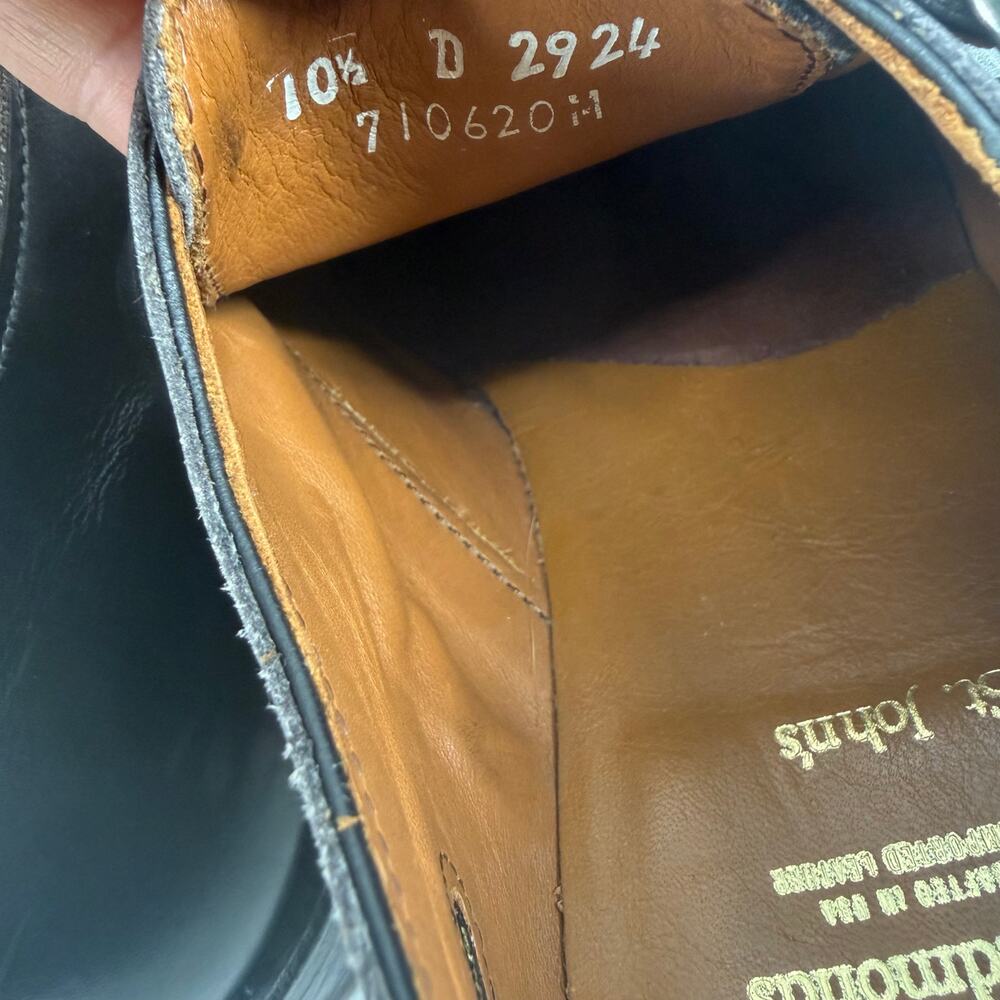 Allen Edmonds "St. John's" Double Monk Strap Bench Welt Loafers 10.5 D Black - Picture 13 of 16